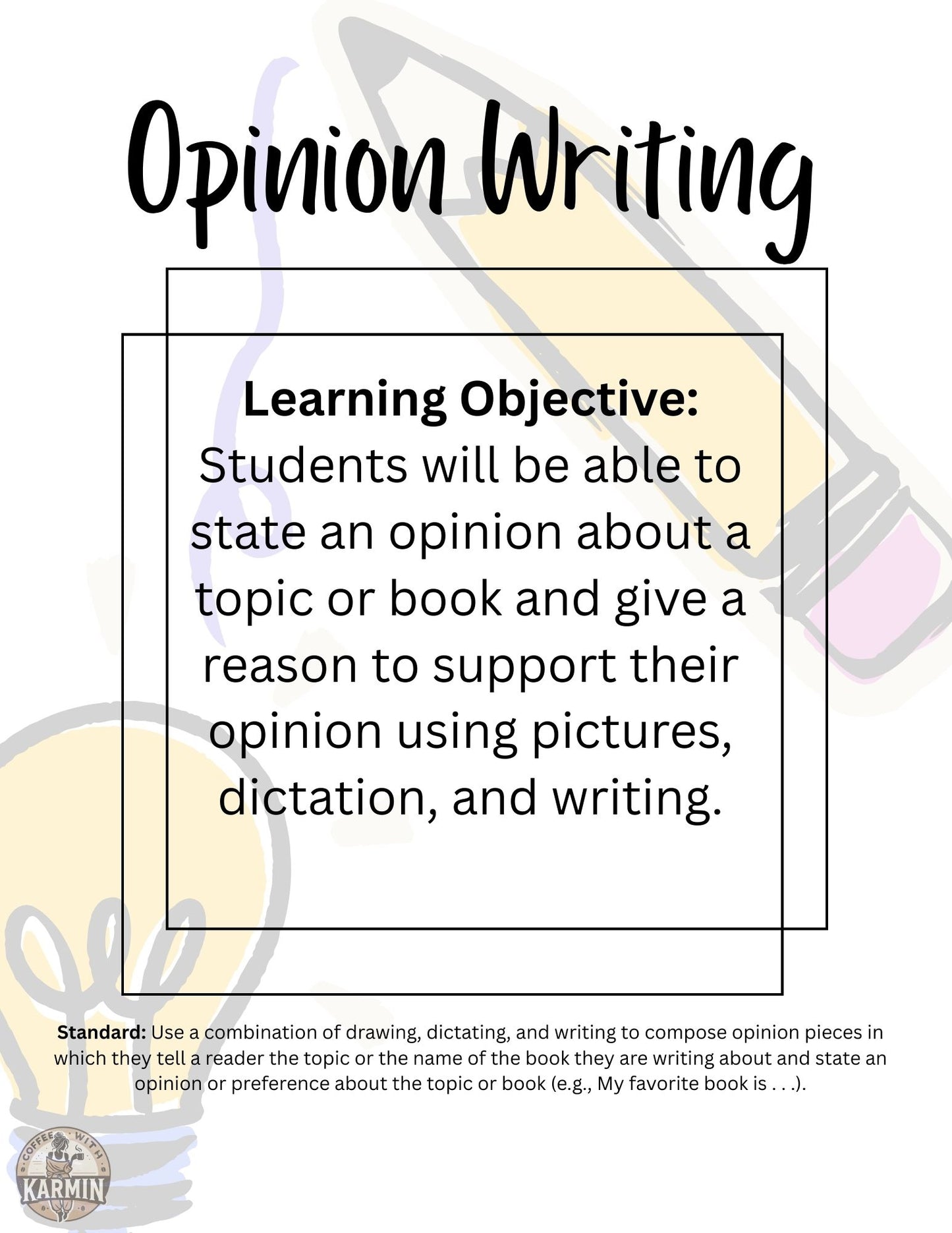 Little Author Pack :Opinion Writing (Kindergarten)