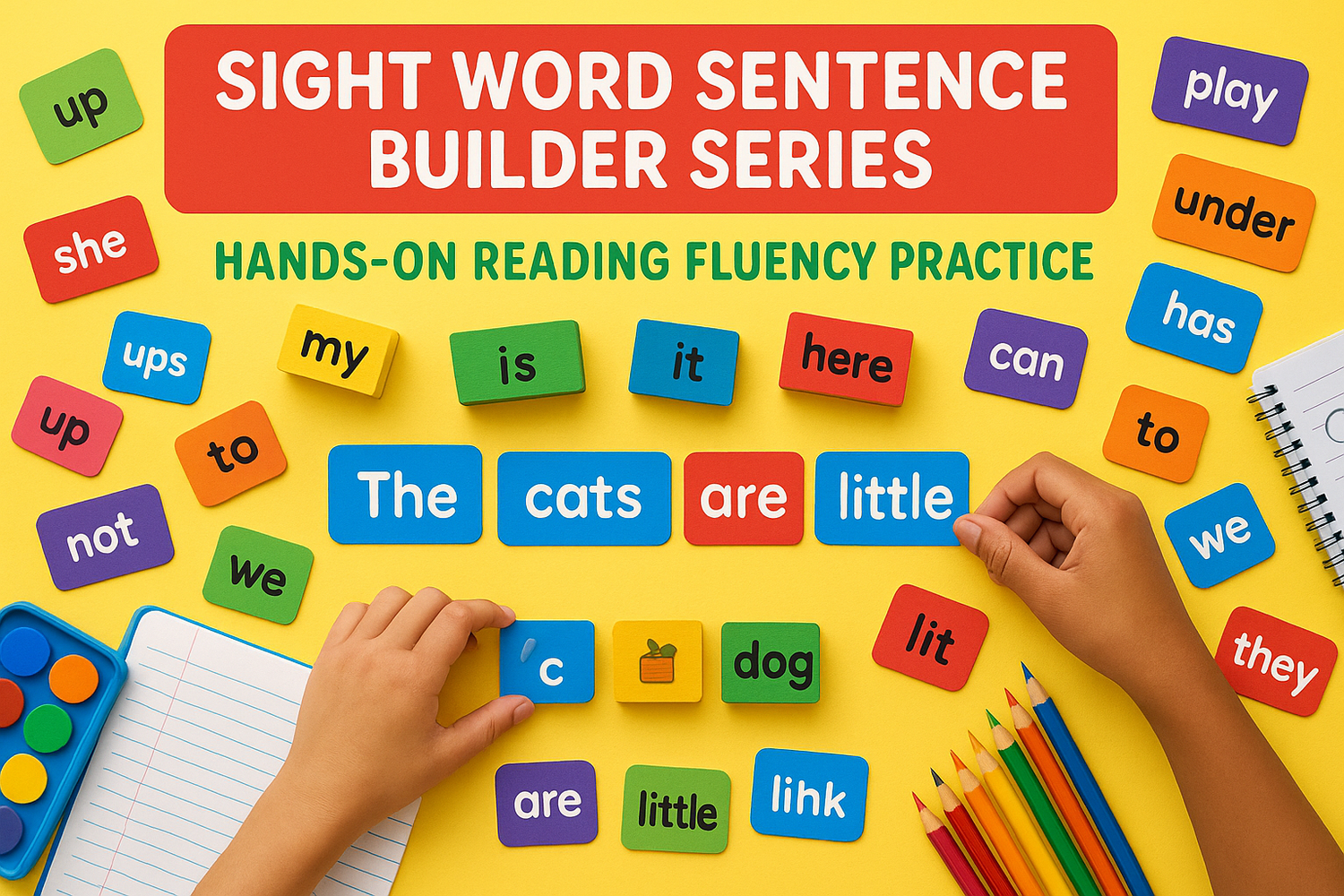 Sight Word Sentence Builder Series – Hands-On Reading Fluency Practice