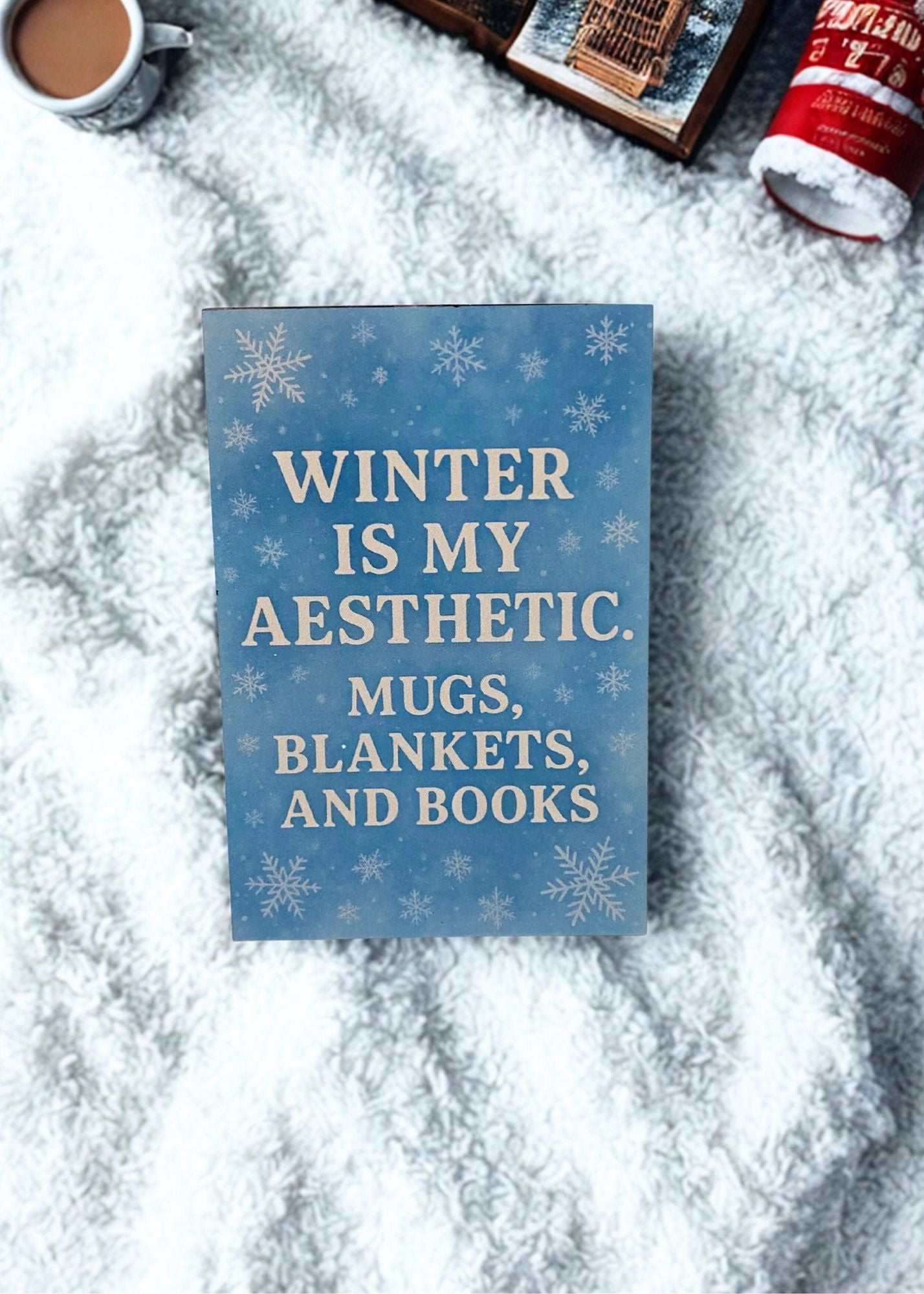 Winter Magnet Pack – Set of 6 Cozy Aesthetic Quote Magnets | 2x3 Fridge Decor for the Holiday Season