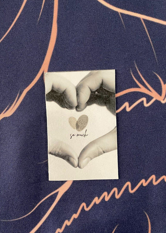 “So Much” Thumbprint Heart Magnet – Laminated Finish