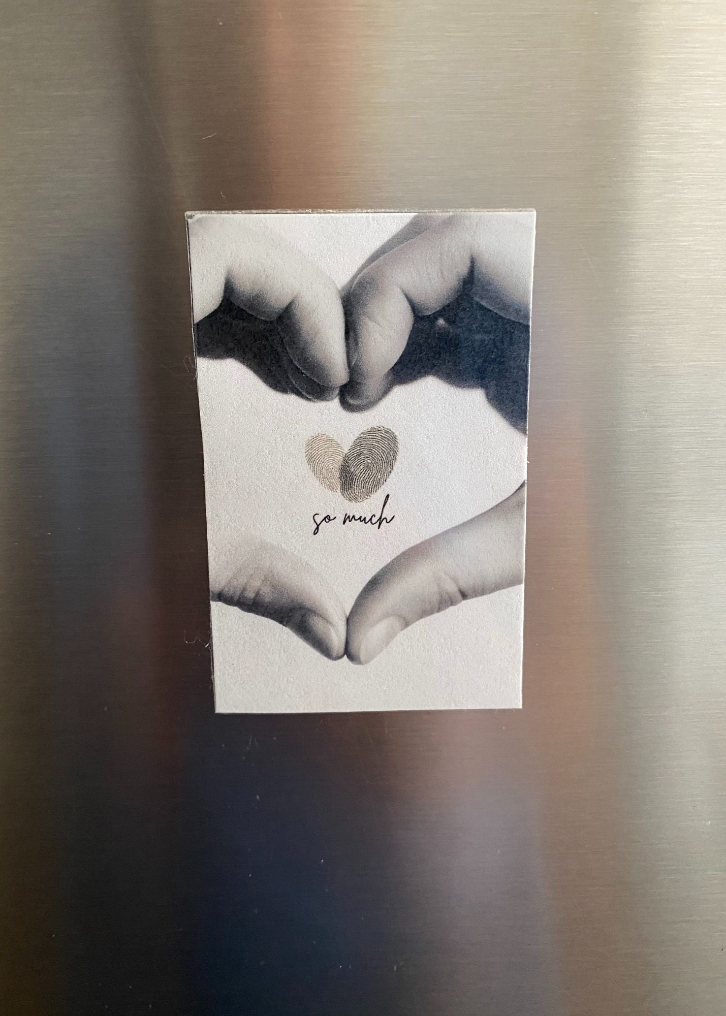 “So Much” Thumbprint Heart Magnet – Laminated Finish