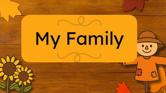 My Family Fall-Themed Canva Template | Interactive Kids Activity | Editable Preschool & Toddler Learning