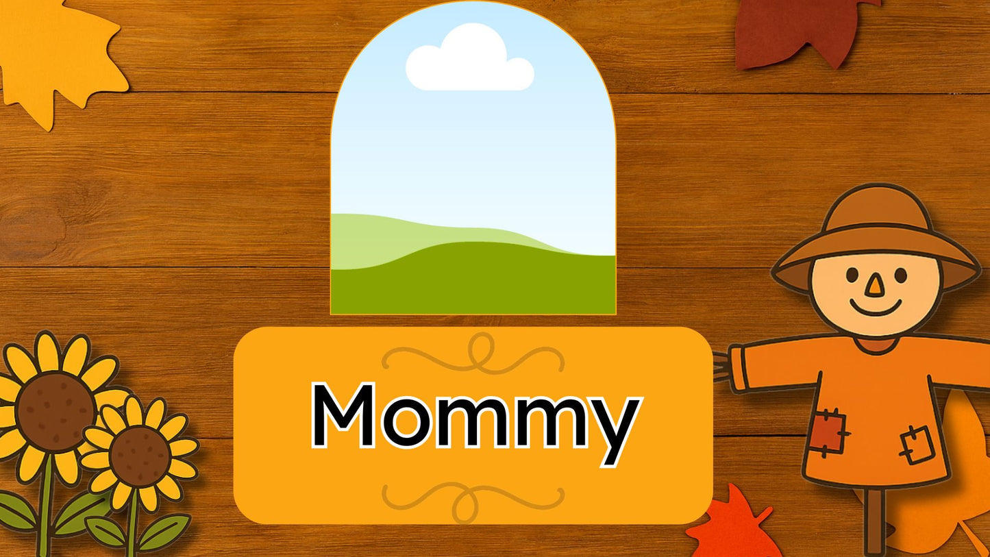 My Family Fall-Themed Canva Template | Interactive Kids Activity | Editable Preschool & Toddler Learning