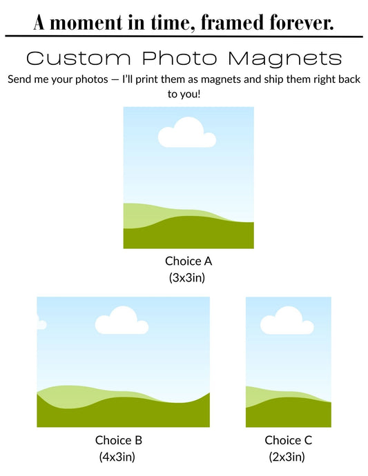 Custom Photo Magnet – Your Special Moment, Framed Forever