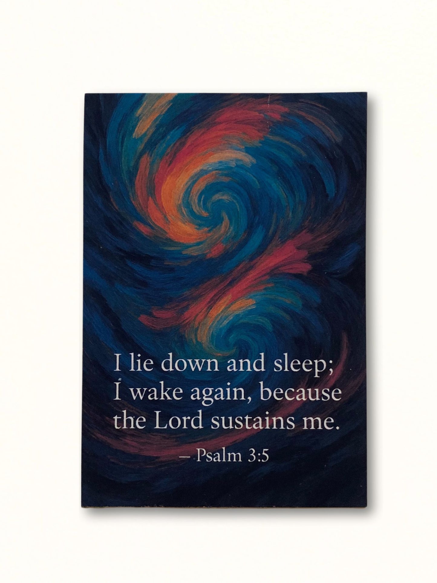 Psalm 3:5 Scripture Magnet – “I Lie Down and Sleep; I Wake Again, Because the Lord Sustains Me” | Christian Encouragement Gift