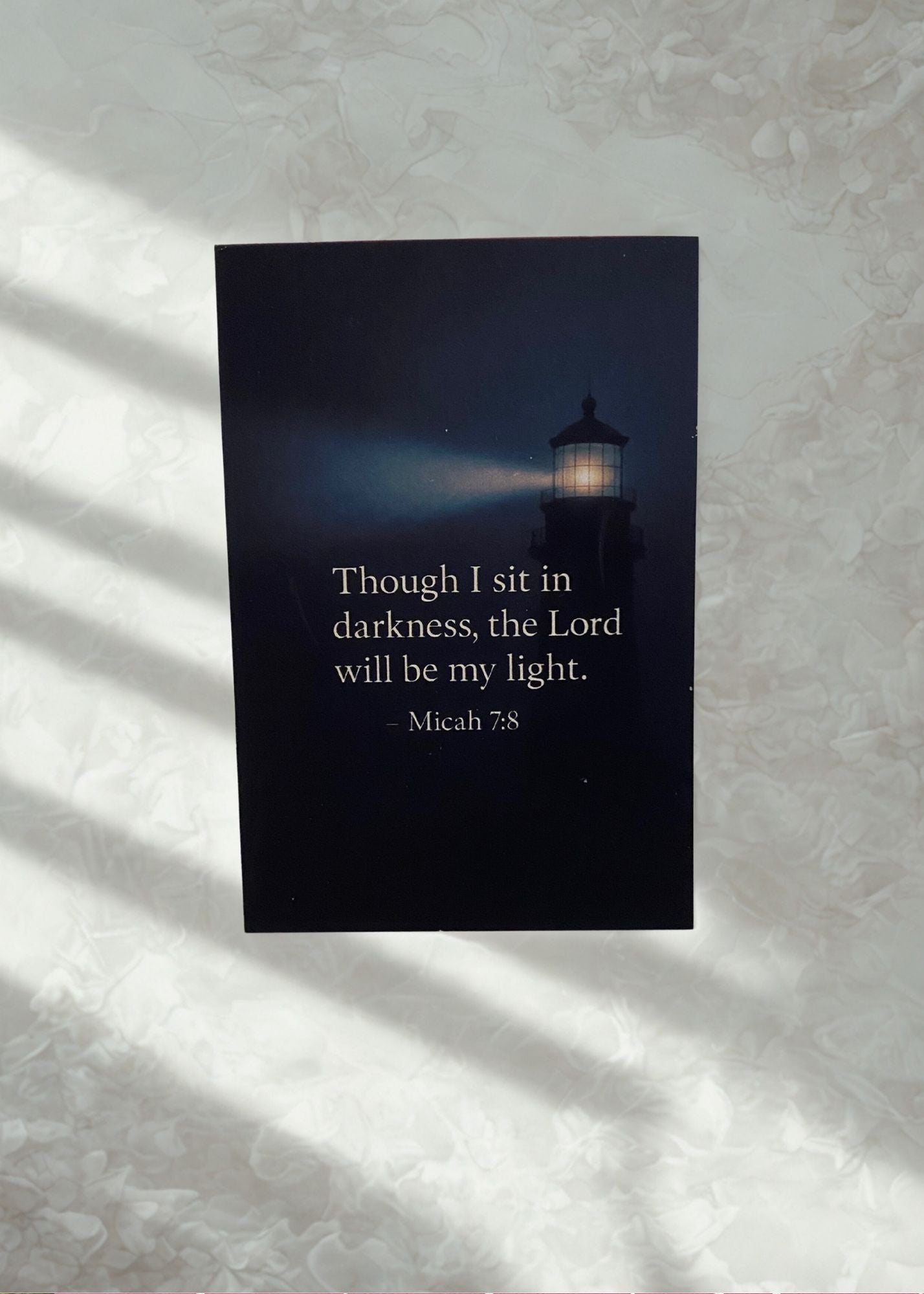 “Micah 7:8” Lighthouse Magnet | Christian Scripture Quote – 2x3 Faith Fridge Magnet