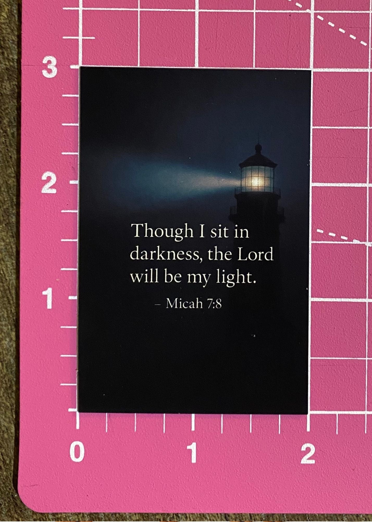 “Micah 7:8” Lighthouse Magnet | Christian Scripture Quote – 2x3 Faith Fridge Magnet