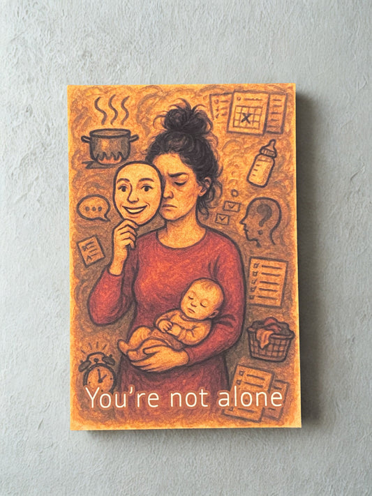 “You’re Not Alone” Mental Load Magnet – A Powerful Reminder for Moms