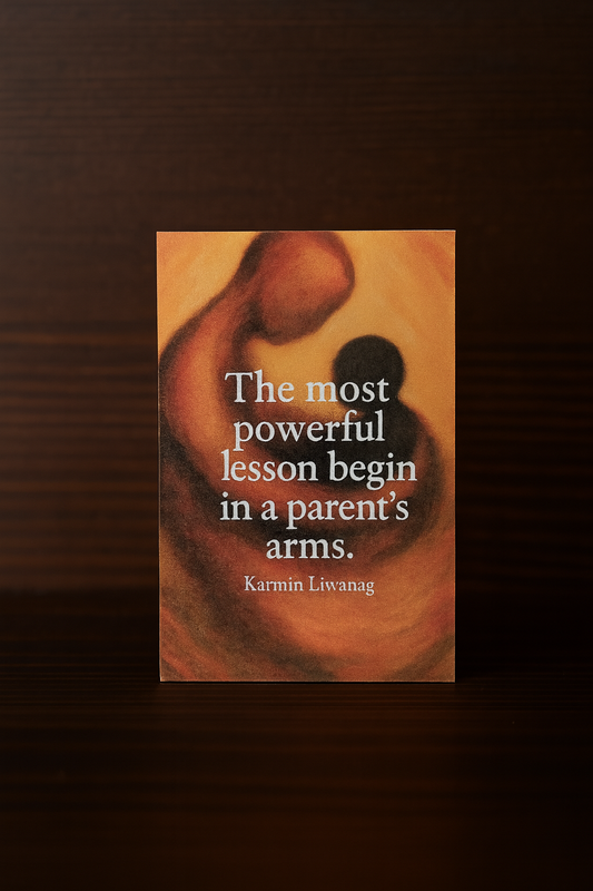 “In a Parent’s Arms” Quote Magnet – Laminated Finish