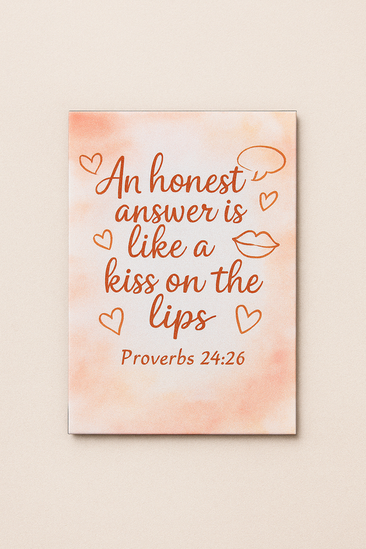 “An Honest Answer” Bible Verse Magnet – Laminated Finish (Proverbs 24:26)