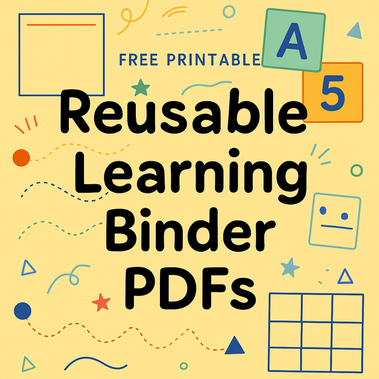 Reusable Learning Binder PDFs – Dry Erase Friendly Activities for Kids