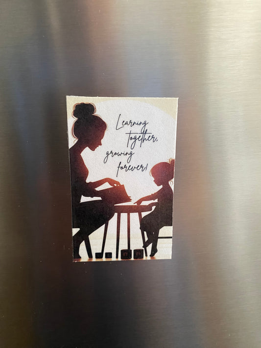 “Learning Together” Silhouette Magnet – Laminated Finish