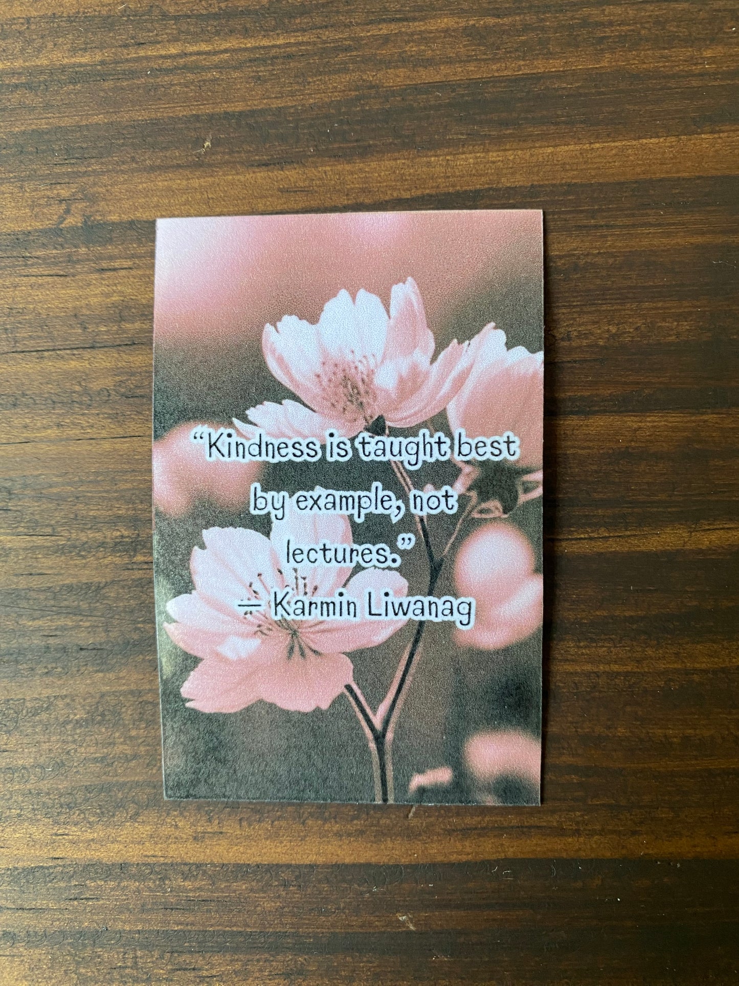 “Kindness by Example” Quote Magnet – Laminated Finish