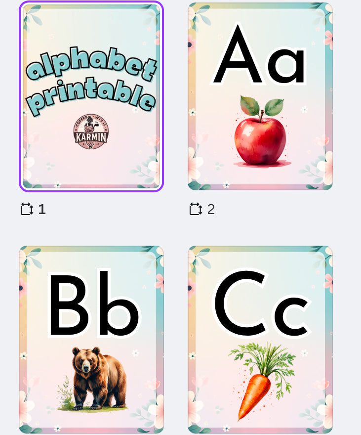 Alphabet Wall Cards | A-Z Printable