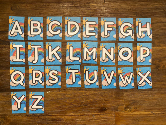 Rainbow Alphabet Magnets – Uppercase Letters (2x3”)
