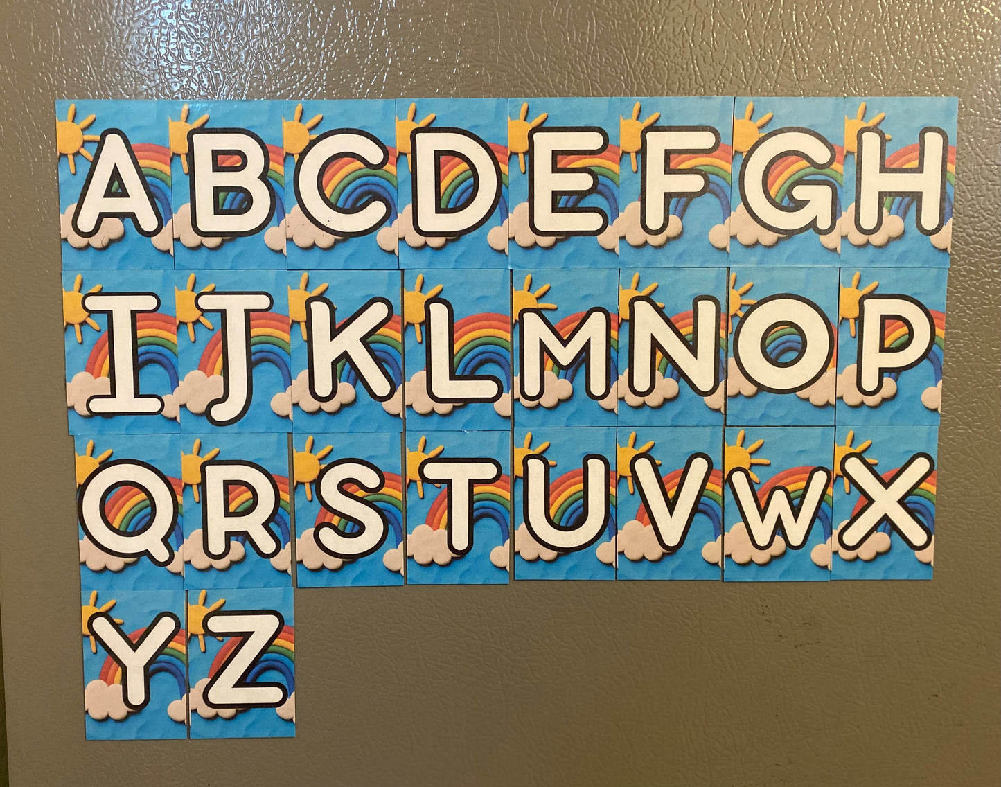 Rainbow Alphabet Magnets – Uppercase Letters (2x3”)