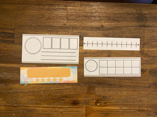 Dry Erase Magnet Learning Strips – Word Building, Sight Words, Tens Frame, Number Line | Reusable Fridge-Friendly Tools