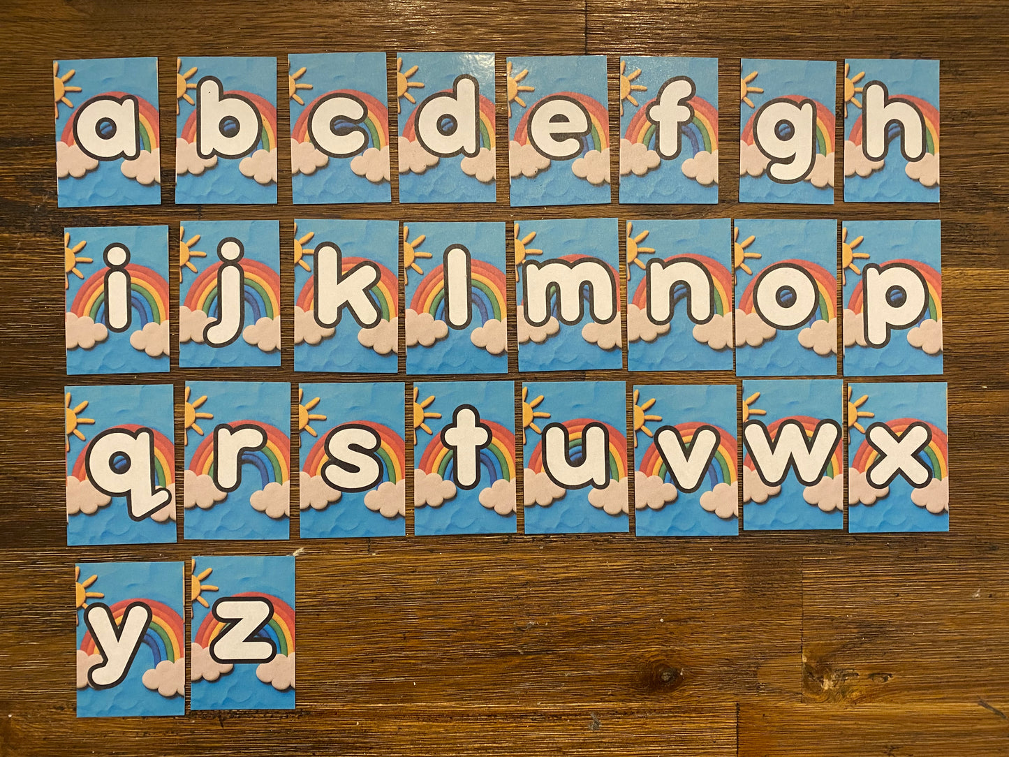 Rainbow Lowercase Alphabet Magnets – 2x3” Laminated | Dry Erase Learning Tools for Preschool & Homeschool