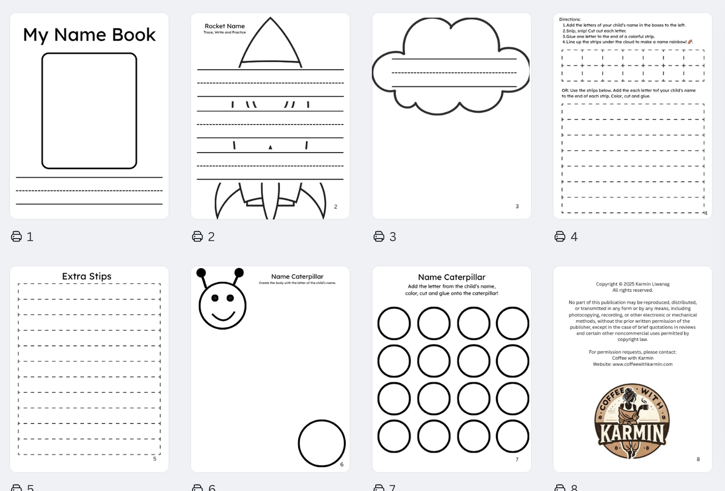 My Name Book – Personalized Name Learning Activities for Kids